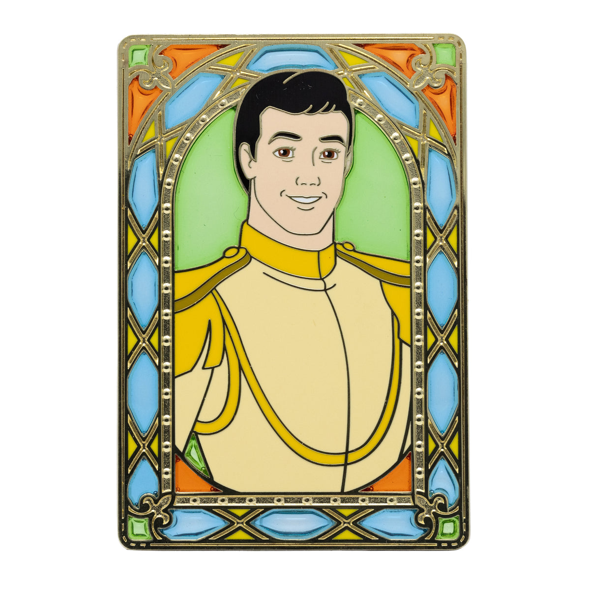 Disney Prince Stained Glass Series Prince Charming 3" Collectible Pin Limited Edition 300 - VAULTED