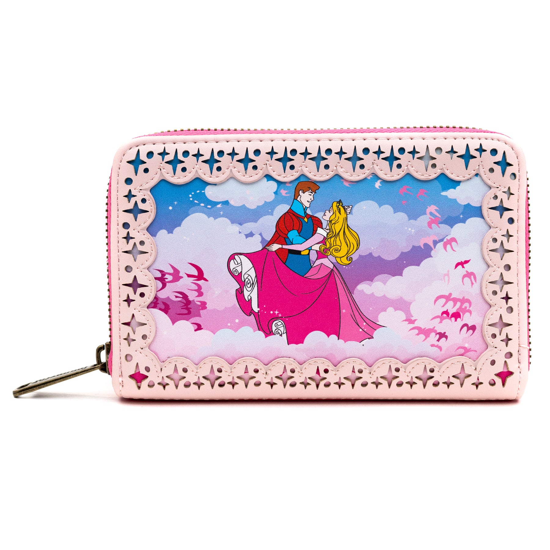 Loungefly Sleeping Beauty Sequin All Around Wallet Leather Zip