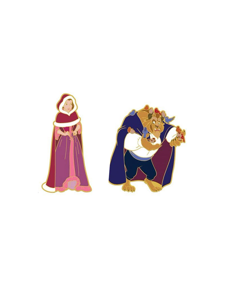 Enchanted Winter - Disney Beauty and the Beast 2pc Enamel Pin Set - PALM Exclusive *PREORDER* - The Pink a la Mode - Monogram - The Pink a la Mode