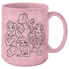 Disney Princess Group Wax Resist Ceramic Mug 17.5oz