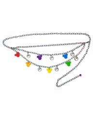Disney Rainbow Mickey Mouse Chain Belt with Charms