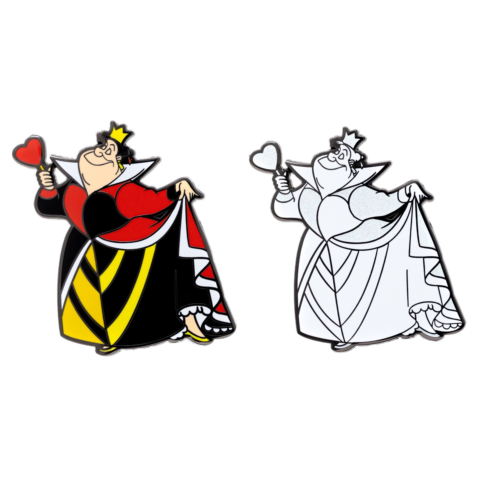 Disney Villains Queen of Hearts Large Collectible Pins - LE 400 & LE 100 2 Pack