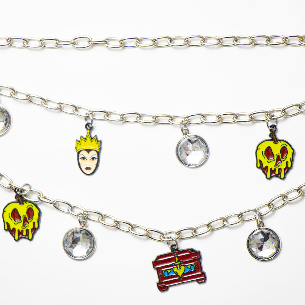 Metal Chain Belt - Silver Chain with Snow White Evil Queen Charms